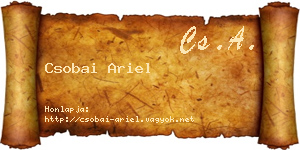 Csobai Ariel névjegykártya